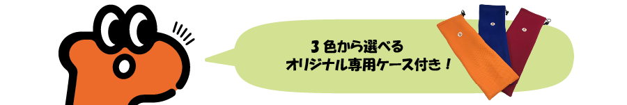 3色から選べるオリジナル専用ケース付き